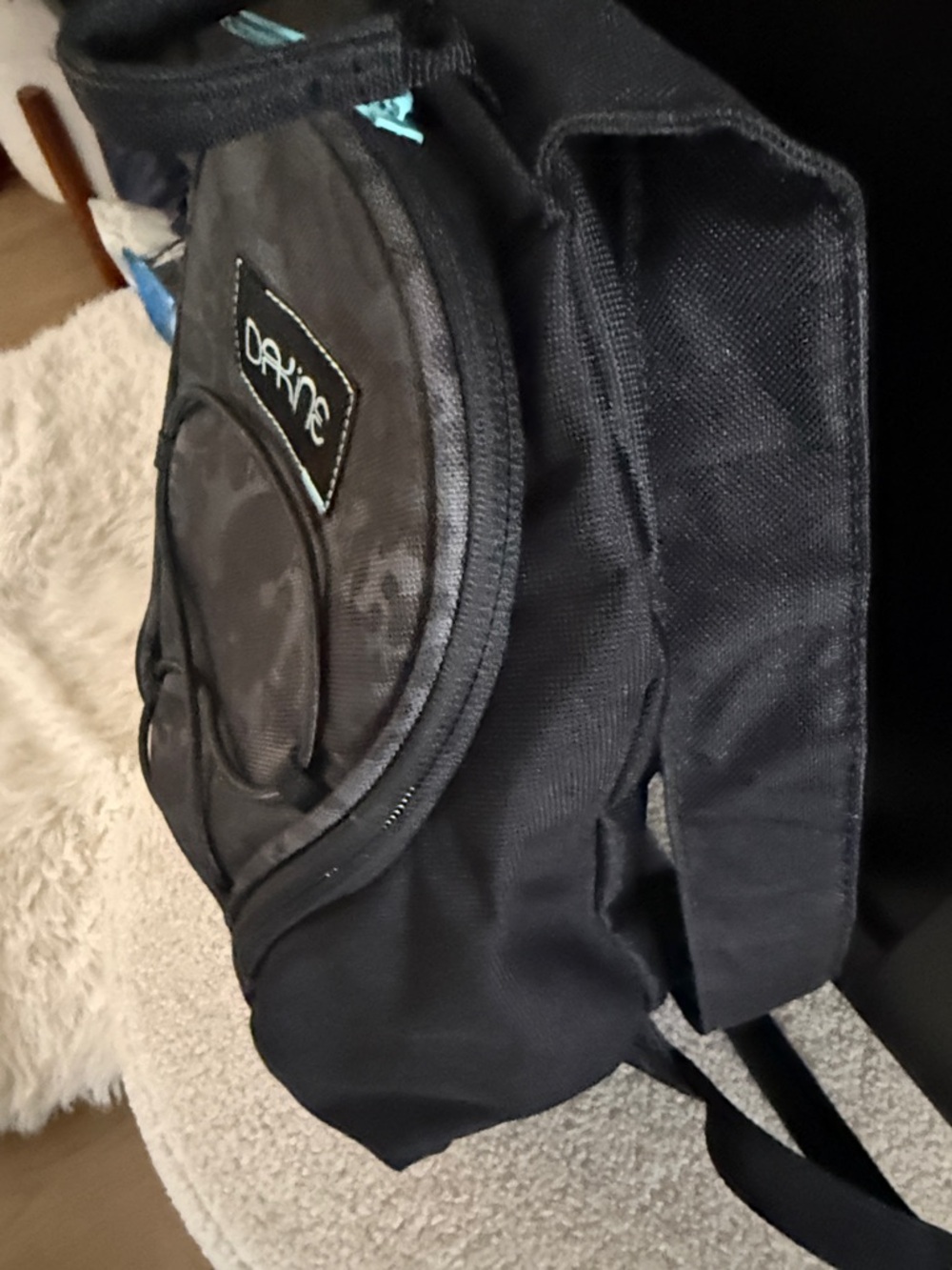 Dakine Black Grom Compact Backpack with Teal Accent - Picture 3 of 8